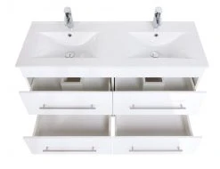 Doppelwaschtisch HOMELINE - weiß Hochglanz - 2 Waschbecken - 120 cm -Baumarkt Verkaufsgeschäft 9004400500 03 1600Wx1600H