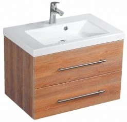 Waschtisch AURORA - Eiche hell - mit Waschbecken - 70 cm