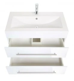 Waschtisch AURORA - weiß Hochglanz-weiß - mit Waschbecken - 86 cm -Baumarkt Verkaufsgeschäft 9004406500 03 1600Wx1600H