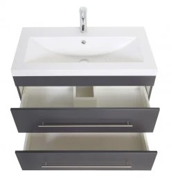 Waschtisch AURORA - anthrazit seidenglanz-anthrazit - mit Waschbecken - 86 cm -Baumarkt Verkaufsgeschäft 9004406600 03 1600Wx1600H