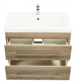 Waschtisch AURORA - Eiche hell - mit Waschbecken - 86 cm -Baumarkt Verkaufsgeschäft 9004406700 03 1600Wx1600H