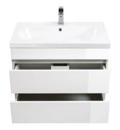 Waschtisch KALI - weiß Hochglanz - grifflos - 70 cm -Baumarkt Verkaufsgeschäft 9004406800 03 1600Wx1600H