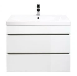 Waschtisch KALI - weiß Hochglanz - grifflos - 70 cm -Baumarkt Verkaufsgeschäft 9004406800 04 1600Wx1600H