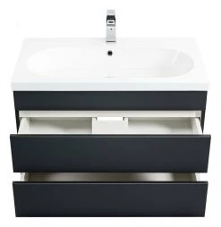 Waschtisch KALI - anthrazit seidenglanz-anthrazit - grifflos - 70 cm -Baumarkt Verkaufsgeschäft 9004406900 03 1600Wx1600H