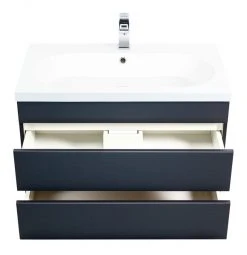 Waschtisch KALI - anthrazit seidenglanz-anthrazit - grifflos - 90 cm -Baumarkt Verkaufsgeschäft 9004407200 03 1600Wx1600H