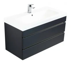 Waschtisch KALI - anthrazit seidenglanz-anthrazit - grifflos - 90 cm