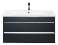 Waschtisch FELINI - anthrazit seidenglanz-anthrazit - grifflos - 90 cm -Baumarkt Verkaufsgeschäft 9004407500 04 1600Wx1600H