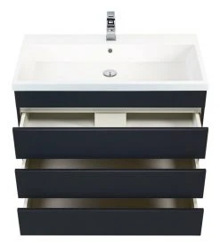 Stand-Waschtisch FELINI - anthrazit seidenglanz-anthrazit - grifflos - 90 cm -Baumarkt Verkaufsgeschäft 9004407800 03 1600Wx1600H