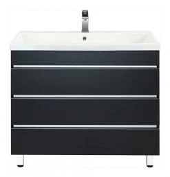 Stand-Waschtisch FELINI - anthrazit seidenglanz-anthrazit - grifflos - 90 cm -Baumarkt Verkaufsgeschäft 9004407800 04 1600Wx1600H