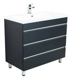 Stand-Waschtisch FELINI - anthrazit seidenglanz-anthrazit - grifflos - 90 cm