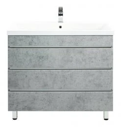 Stand-Waschtisch FELINI - Betonoptik - grifflos - 90 cm -Baumarkt Verkaufsgeschäft 9004407900 04 1600Wx1600H