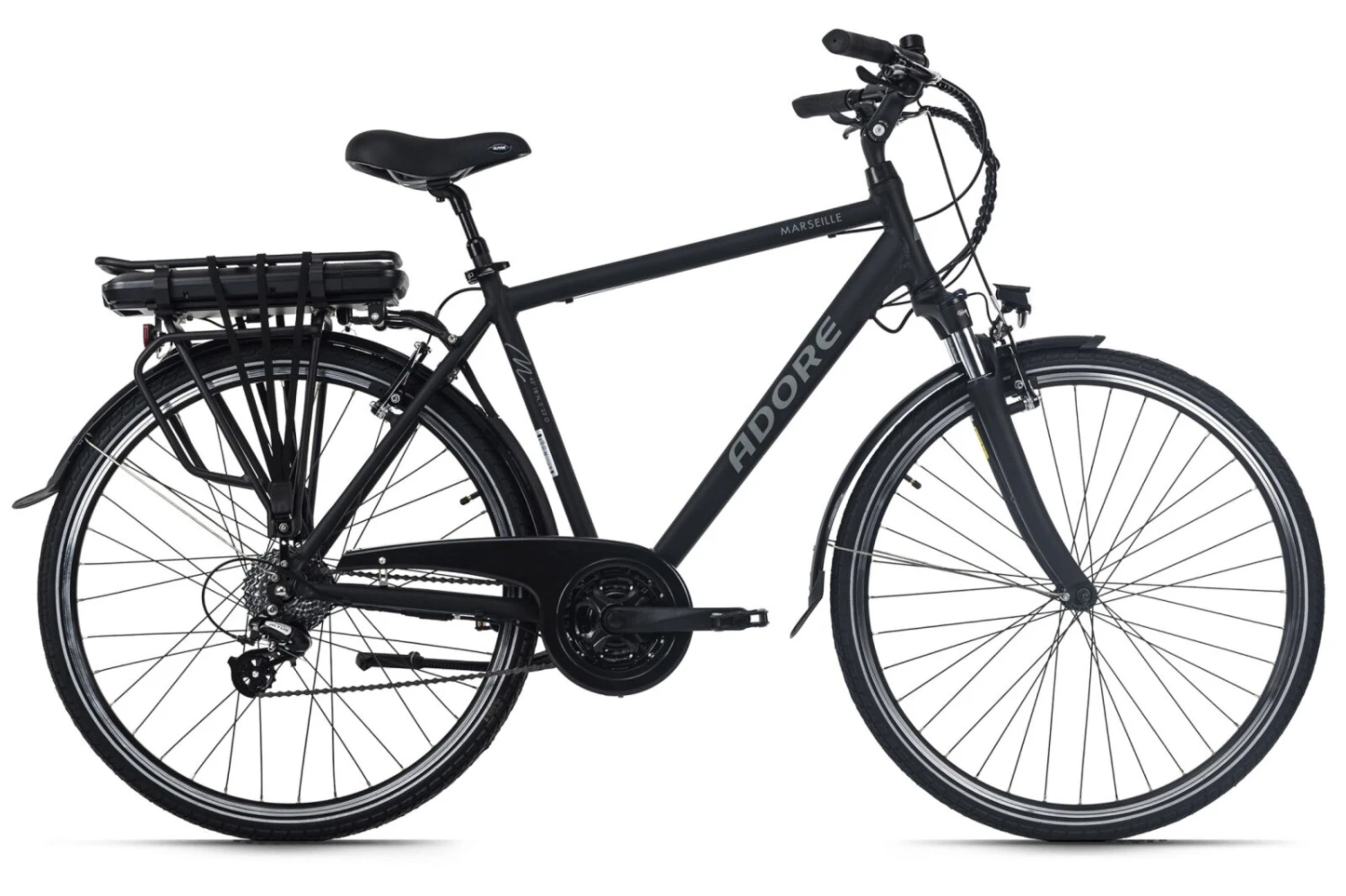 Adore E-Bike Trekking Herrenrad 28'' MARSEILLE - schwarz 1 Adore E-Bike Trekking Herrenrad 28'' MARSEILLE - schwarz