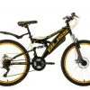KS Cycling Mountainbike Jugendfahrrad Fully Bliss 24'' - schwarz-gelb