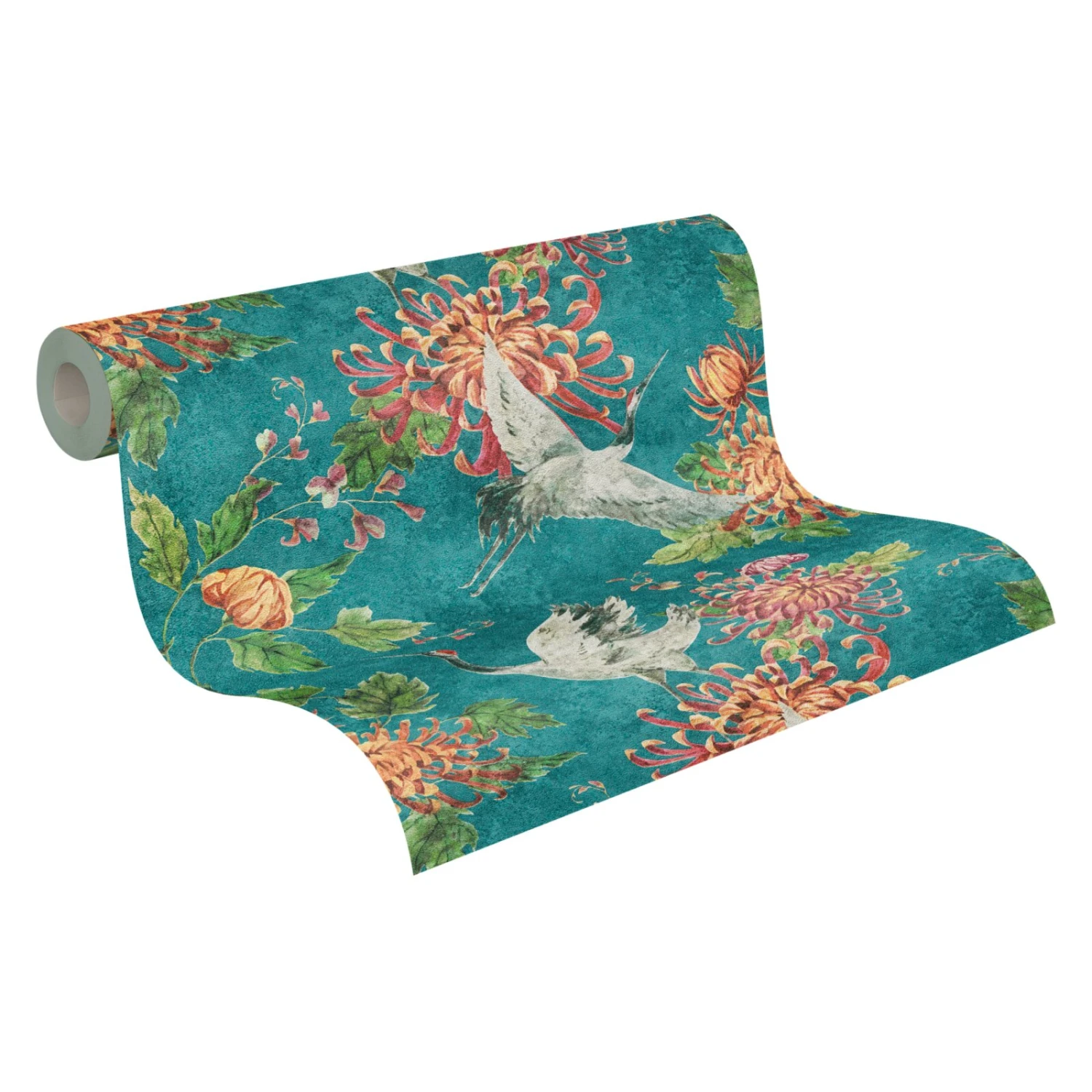 Vliestapete ASIAN FUSION - blau-orange - 10 Meter 2 Vliestapete ASIAN FUSION - blau-orange - 10 Meter – Bild 2