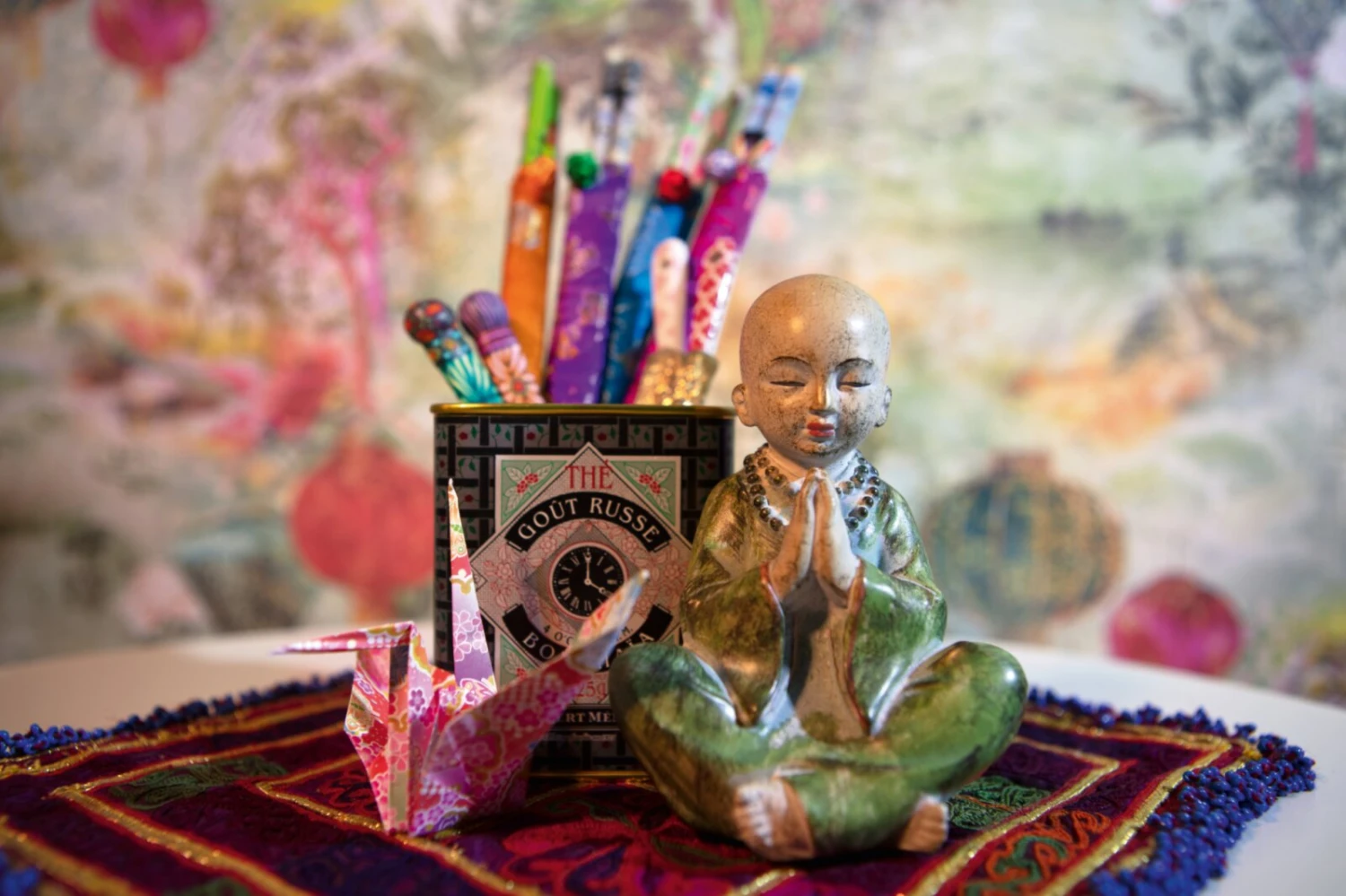 Vliestapete ASIAN FUSION - grün-rot - 10 Meter 3 Vliestapete ASIAN FUSION - grün-rot - 10 Meter – Bild 3