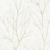 Vliestapete BLOOMING - beige-gold - 10 Meter