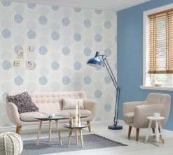 Vliestapete BLOOMING - blau-grau - 10 Meter -Baumarkt Verkaufsgeschäft 9004517500 04 1600Wx1600H