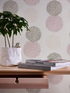 Vliestapete BLOOMING - braun-rot - 10 Meter -Baumarkt Verkaufsgeschäft 9004517700 04 1600Wx1600H