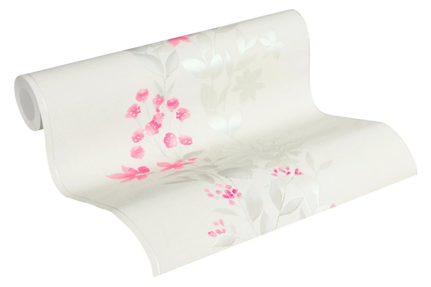 Vliestapete BLOOMING - grau-rot - 10 Meter 2 Vliestapete BLOOMING - grau-rot - 10 Meter – Bild 2