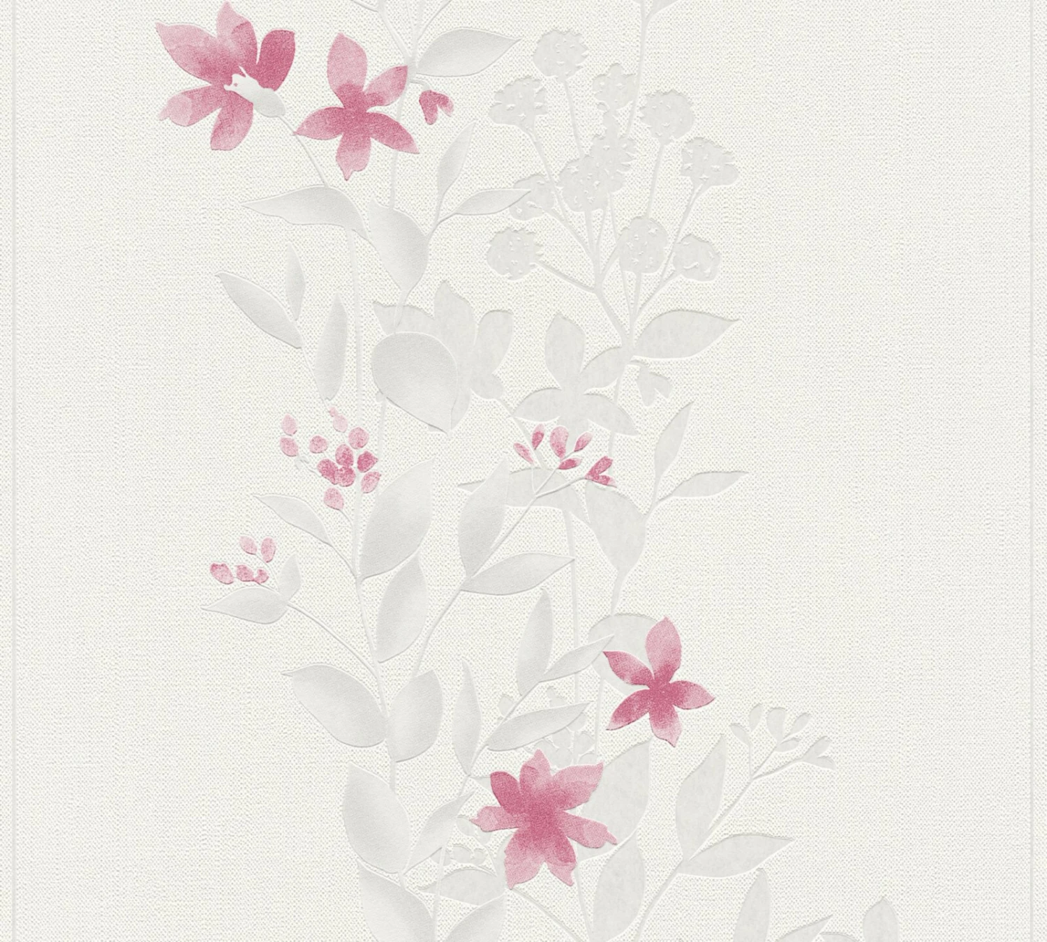 Vliestapete BLOOMING - grau-rot - 10 Meter 1 Vliestapete BLOOMING - grau-rot - 10 Meter