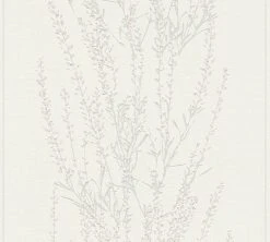 Vliestapete BLOOMING - grau-rosa - 10 Meter