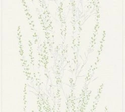 Vliestapete BLOOMING - grün-grau - 10 Meter