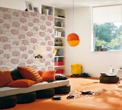 Papiertapete BOYS & GIRLS 6 - rosa-creme - 10 Meter -Baumarkt Verkaufsgeschäft 9004521300 04 1600Wx1600H