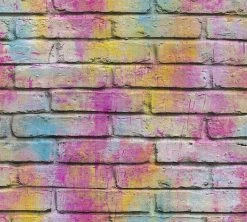 Vliestapete STEIN - bunt - 10 Meter