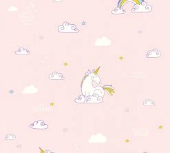 Papiertapete BOYS & GIRLS 6 - rosa-gelb - 10 Meter