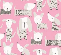 Papiertapete BOYS & GIRLS 6 - rosa-weiß - 10 Meter