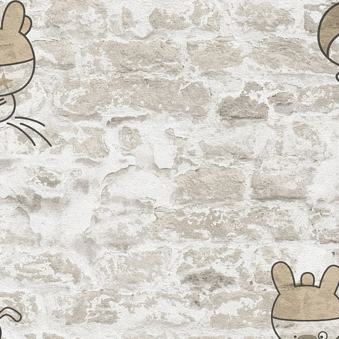 Papiertapete BOYS & GIRLS 6 - beige-grau - 10 Meter 2 Papiertapete BOYS & GIRLS 6 - beige-grau - 10 Meter – Bild 2