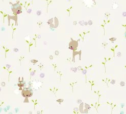 Papiertapete BOYS & GIRLS 6 - beige-braun - 10 Meter