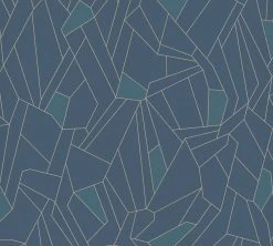 Vliestapete GRAFIK - blau - geometrisch - 10 Meter