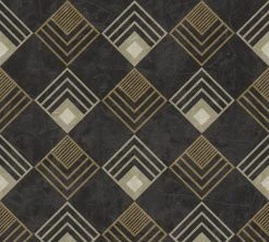 Vliestapete DESIGN - anthrazit-creme - 10 Meter