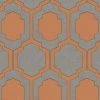 Vliestapete POP STYLE - orange-grau - 10 Meter
