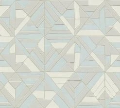 Vliestapete POP STYLE - blau-silber - 10 Meter