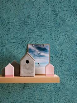 Vliestapete SUMATRA - blau-grün - 10 Meter 5 Vliestapete SUMATRA - blau-grün - 10 Meter -Baumarkt Verkaufsgeschäft 9004544000 04 1600Wx1600H