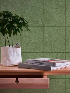 Vliestapete SUMATRA - grün - 10 Meter -Baumarkt Verkaufsgeschäft 9004544100 04 1600Wx1600H