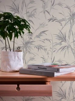 Vliestapete SUMATRA - grau-silber - 10 Meter -Baumarkt Verkaufsgeschäft 9004546400 04 1600Wx1600H