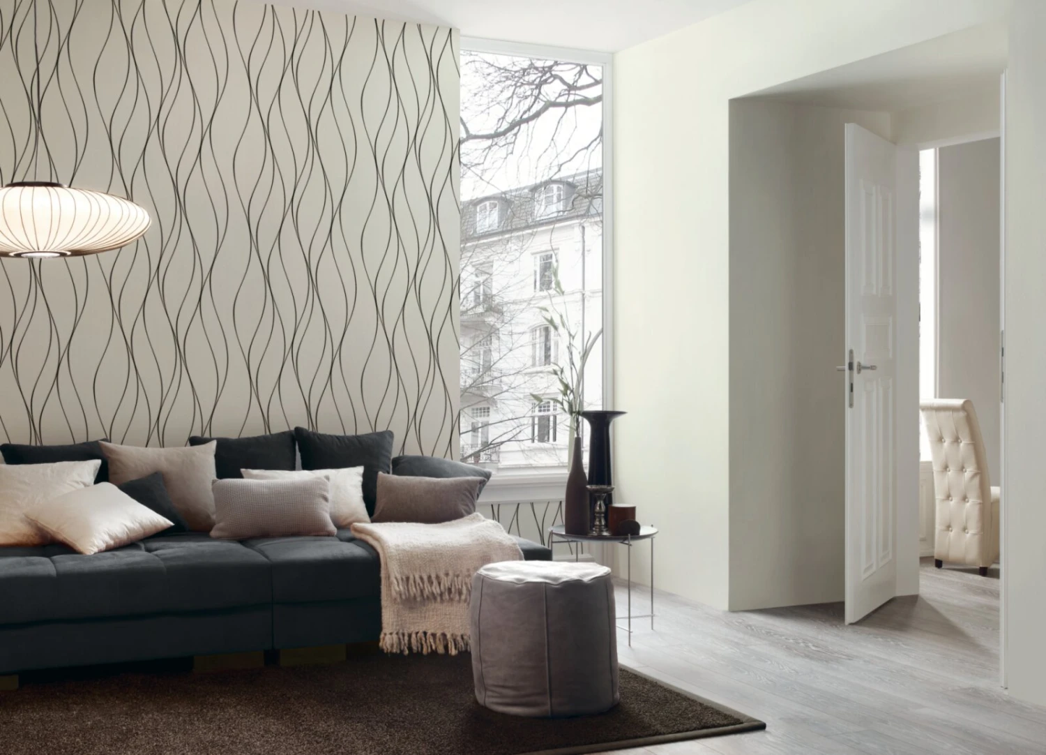 Vliestapete TRENDWALL - schwarz-weiß - 10 Meter 4 Vliestapete TRENDWALL - schwarz-weiß - 10 Meter – Bild 4