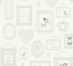 Vliestapete BOYS & GIRLS 6 - weiß-grau - 10 Meter