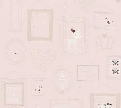 Vliestapete BOYS & GIRLS 6 - rosa-weiß - 10 Meter