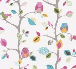 Papiertapete BOYS & GIRLS 6 - bunt-grün - 10 Meter