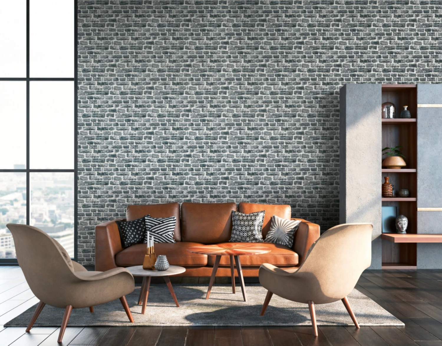 Vliestapete ELEMENTS - grau-schwarz - 10 Meter 3 Vliestapete ELEMENTS - grau-schwarz - 10 Meter – Bild 3