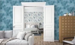 Vliestapete EXOTIC LIFE - blau-gelb - 10 Meter -Baumarkt Verkaufsgeschäft 9004559800 04 1600Wx1600H