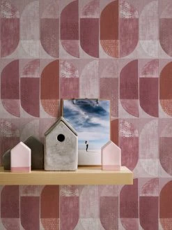 Vliestapete GEO NORDIC - rot-rosa - 10 Meter -Baumarkt Verkaufsgeschäft 9004563400 04 1600Wx1600H