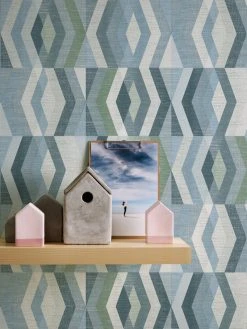 Vliestapete GEO NORDIC - blau-weiß - 10 Meter -Baumarkt Verkaufsgeschäft 9004564300 04 1600Wx1600H