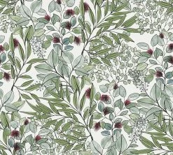 Vliestapete GEO NORDIC - grün-weiß - 10 Meter