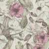 Vliestapete GREENERY - rosa-grün - 10 Meter