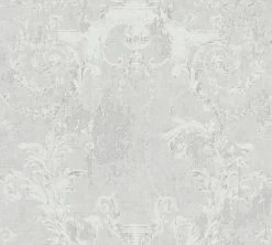 Vliestapete HISTORY OF ART - grau-weiß - 10 Meter